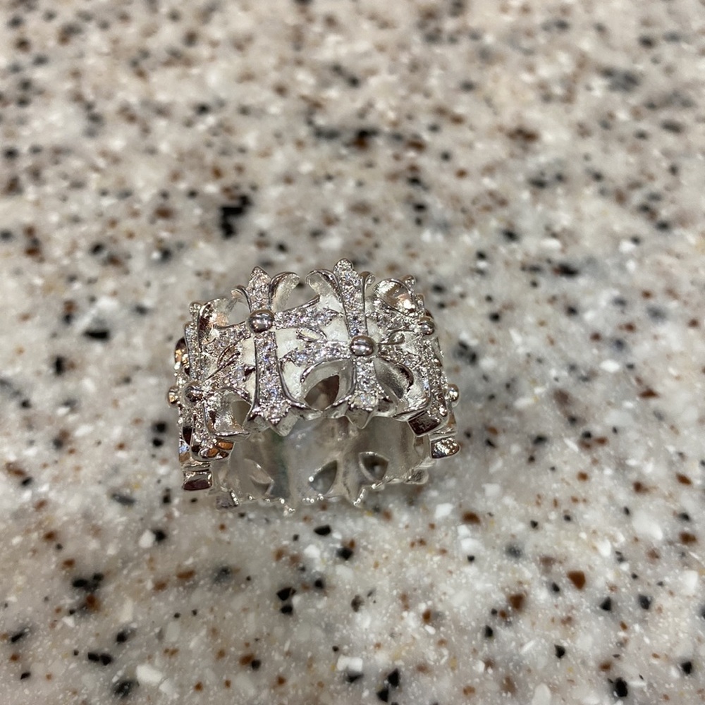 Silver Cross Ring - image 5